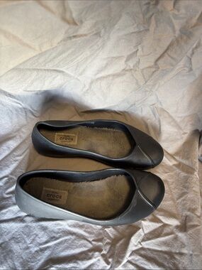 CROCS Women's Black Slip-On Ballet Flats